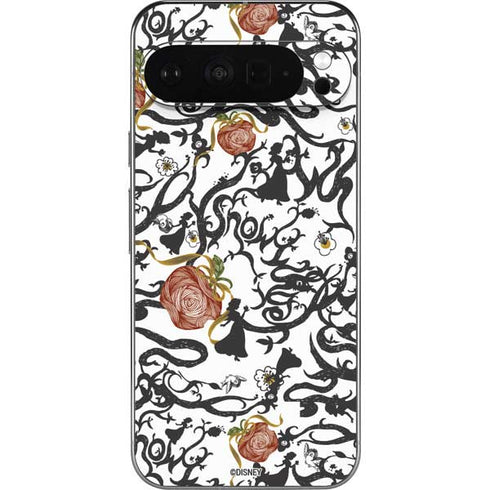 Disney Snow White Roses and Character Silhouette Pixel 9 Pro XL Skin